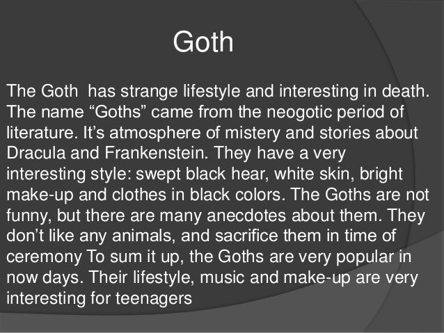 Emo and Goth