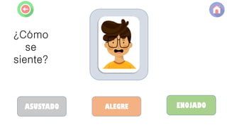 ASUSTADO ENOJADO
ALEGRE
¿Cómo
se
siente?
 