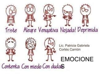 EMOCIONES Lic. Patricia Gabriela Cortés Carrión EMOCIONES 