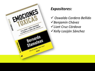 Expositores:
 Oswaldo Cordero Bellido
Benjamín Chávez
Lizet Cruz Córdova
Kelly Losijón Sánchez
 