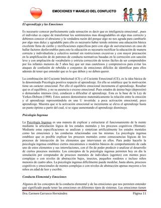 Emociones y resolucion de conflictos | PDF
