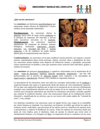 Emociones y resolucion de conflictos | PDF