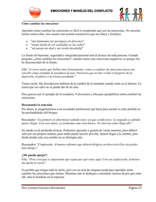 Emociones y resolucion de conflictos | PDF