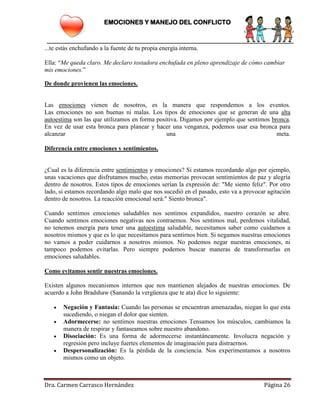 Emociones y resolucion de conflictos | PDF