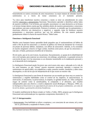 Emociones y resolucion de conflictos | PDF