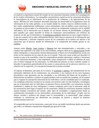 Emociones y resolucion de conflictos | PDF