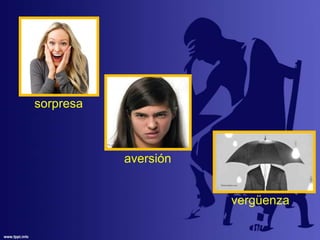 sorpresa
aversión
vergüenza
 
