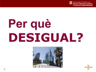 19
Per què
DESIGUAL?
 