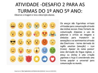 Atividade para ensino fundamental: emojis | PPTX