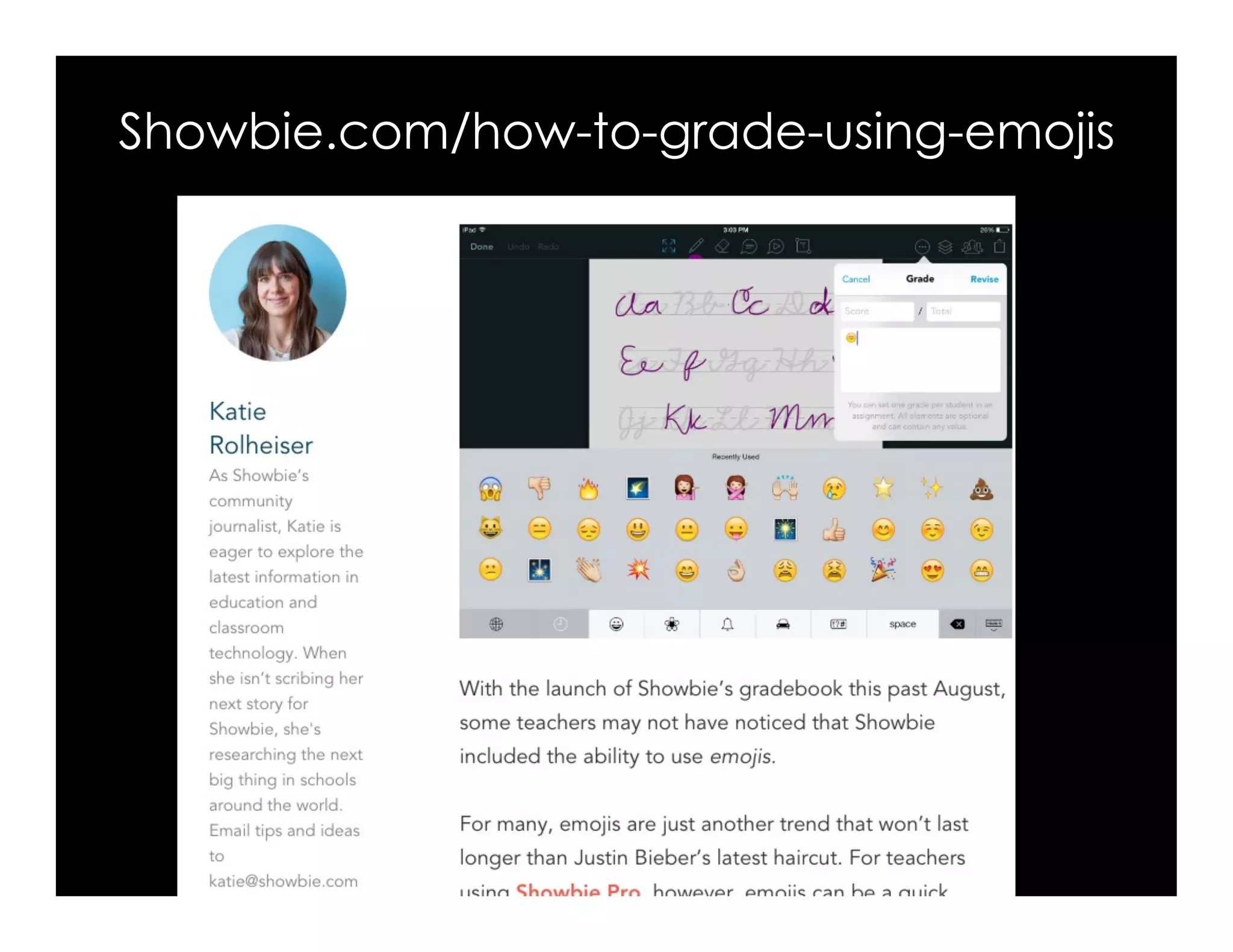 Showbie.com/how-to-grade-using-emojis
 