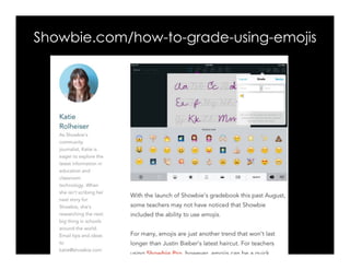 Showbie.com/how-to-grade-using-emojis
 