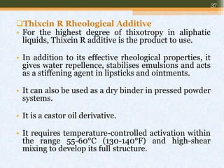 Emollient and rheological additives | PDF