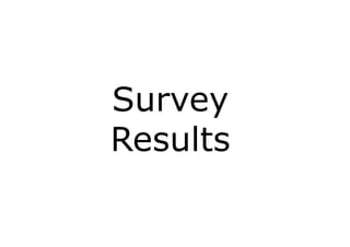 Survey
Results
 