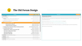 The Old Forum Design
 