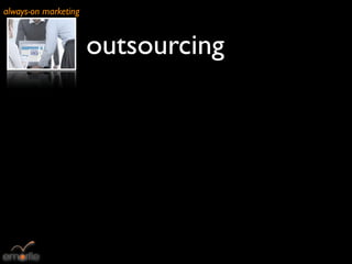 always-on marketing


                      outsourcing
 