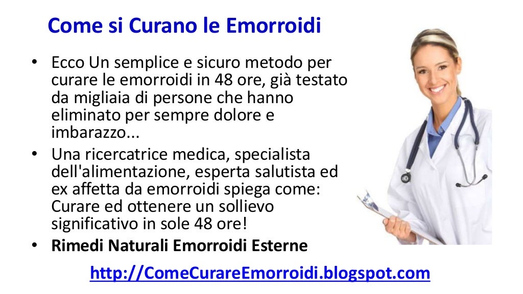 emorroidi esterne cura rapida DrBeckmann