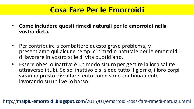 Tempo di cura di emorroidi affilate