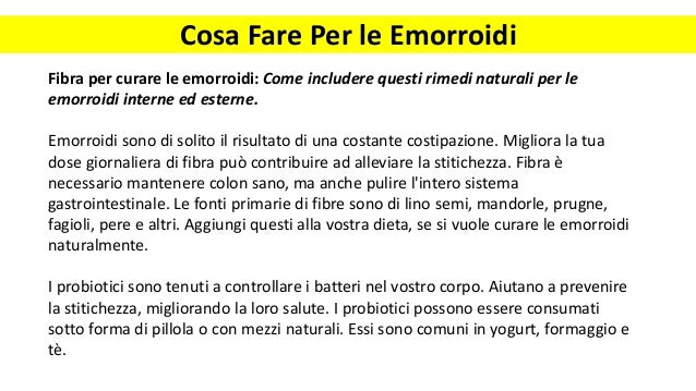 Come applicare la polvere di emorroidi