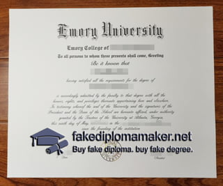 Emory University diploma