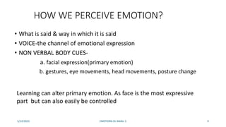 emotion-psychology topic including neurobiology | PPTX