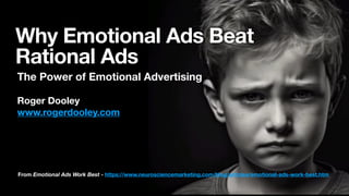 From Emotional Ads Work Best - https://www.neurosciencemarketing.com/blog/articles/emotional-ads-work-best.htm
Why Emotion...