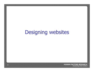 23
Designing websites
 
