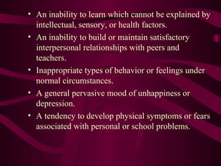 Emotionally Disturbed Children