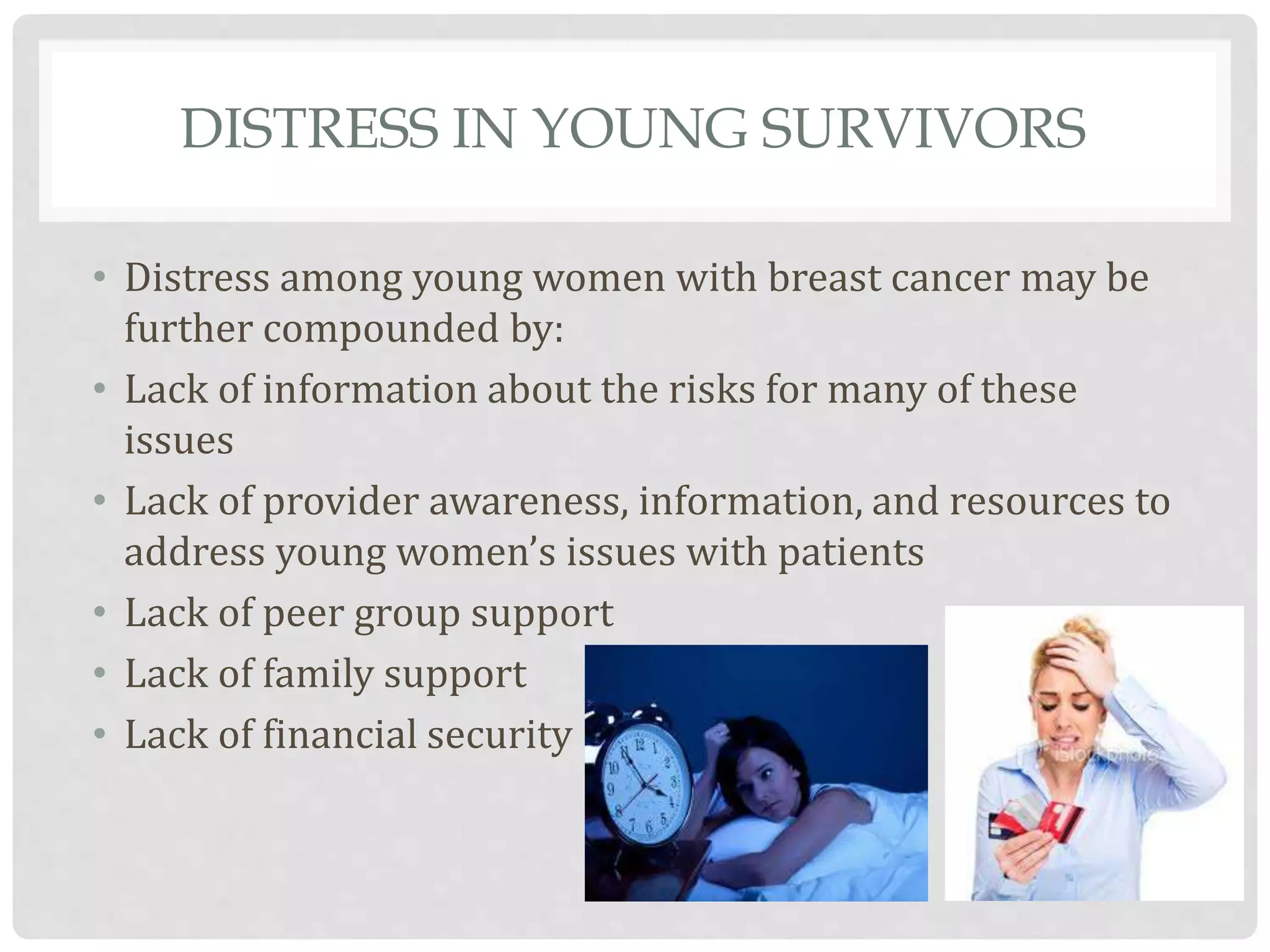 Emotional effects of a cancer diagnosis in younger women - Dee ...
