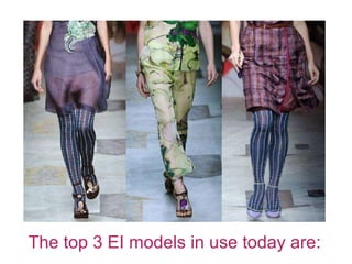 The top 3 EI models in use today are: 