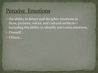 we  will discuss three models of emotional intelligence.1) Ability Model.2) Mixed Model.3) Trait   Model.           But Here we will focus on ability model.Different Models of Emotional Intelligence