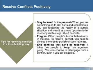 Resolve Conflicts Positively
 