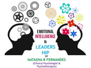 &
LEADERS
HIP
BY
NATASHA R FERNANDES
(Clinical Psychologist &
Psychotherapist)
 