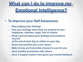 How to Develop Emotional intelligence ( Step by Step) | PPTX