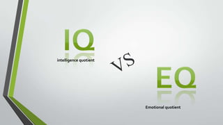 intelligence quotient

Emotional quotient

 