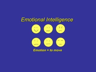 Emotional Intelligence Emotion = to move   
