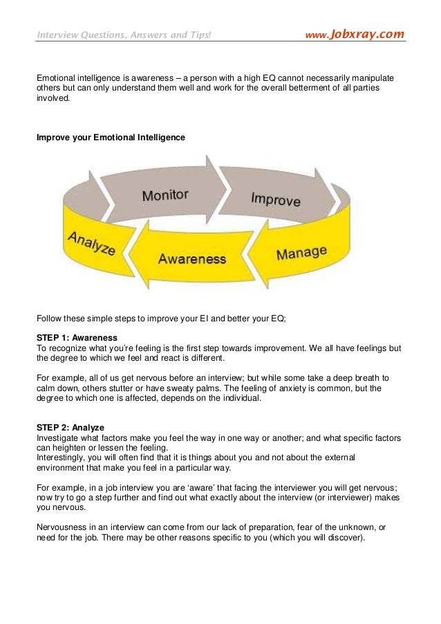 Emotional Intelligence Make It Work For You From Www Jobxray Com