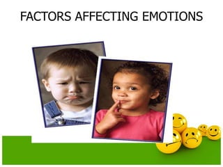 FACTORS AFFECTING EMOTIONS
 