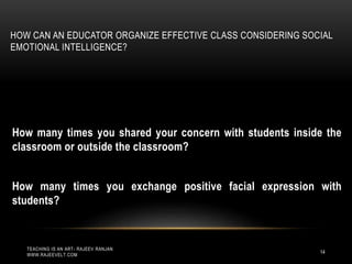 Ten Tips to Develop  Emotional Intelligence for Organizing Classroom Effectively