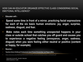 Ten Tips to Develop  Emotional Intelligence for Organizing Classroom Effectively