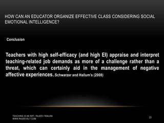 Ten Tips to Develop  Emotional Intelligence for Organizing Classroom Effectively