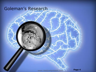 Goleman’s Research
www.readysetpresent.com Page 4
 