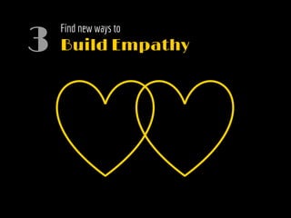 Find new ways to
Build Empathy3
 