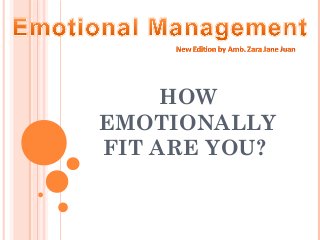 HOW
EMOTIONALLY
FIT ARE YOU?
 