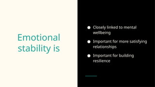 Emotional Stability Example Emotional Stability: Understanding Emotional Balance, Resilience, and ...