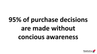95% of purchase decisions
are made without
concious awareness
 
