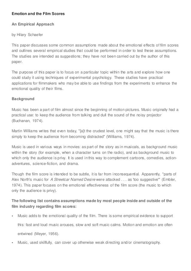 Essay On Film Score