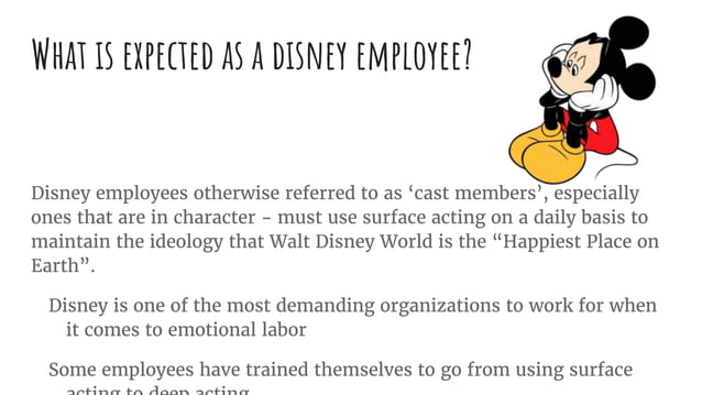 Emotion in the Workplace: Disney | PPTX