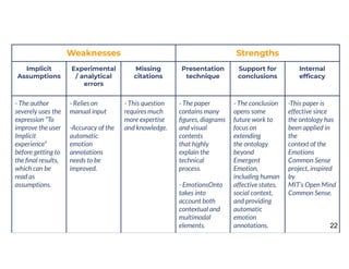 Emotions ontology summarized presentaion