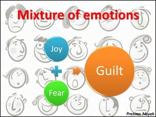 Mixture of emotions
Joy
Fear
Guilt
Pratima Nayak
 