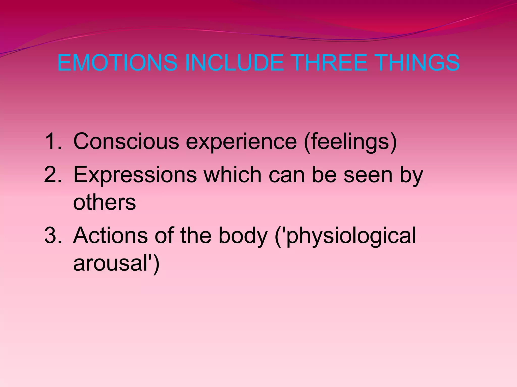 Emotions 1st yr bs c | PDF